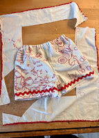 TEA TOWEL PLAYSHORTS, SIZE 3-4 KIDS