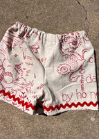 TEA TOWEL PLAYSHORTS, SIZE 3-4 KIDS