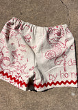 TEA TOWEL PLAYSHORTS, SIZE 3-4 KIDS