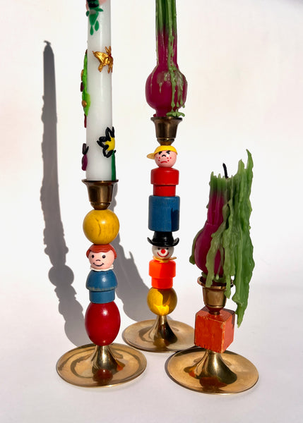 CITY FOLK CANDLESTICK SET