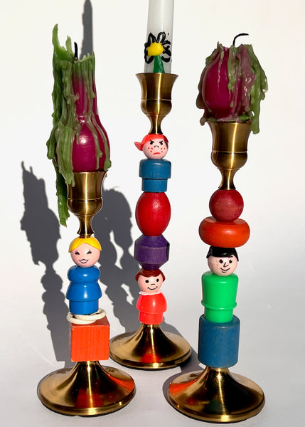 CITY FOLK CANDLESTICK SET #1